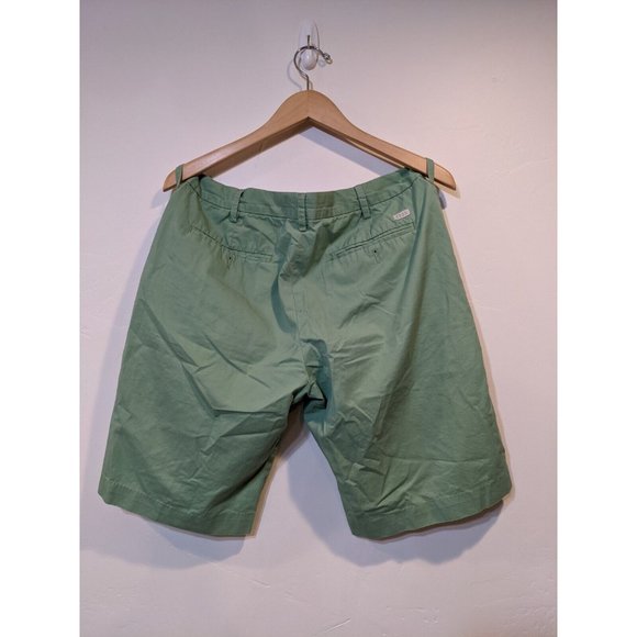 Izod Saltwater Mens Shorts 33 Flat Front Solid Casual Cotton Chino 624 - Picture 9 of 12